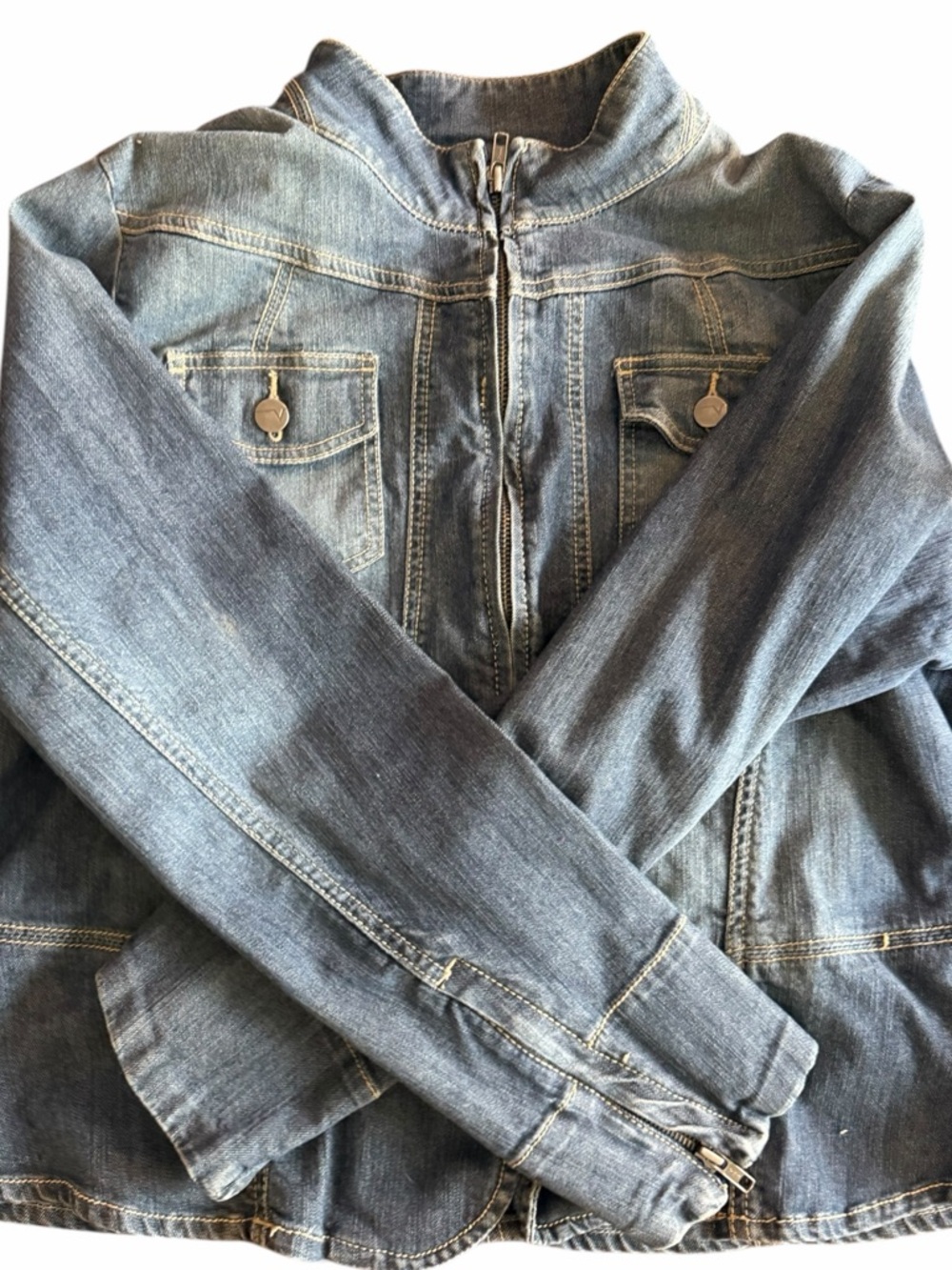 Venezia Blue Denim Zip Jacket size 18/20